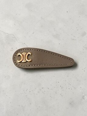 Olive Green And Gold Bend And Snap Hair Barette